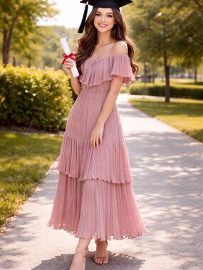Lovers + Friends Elouise Midi Women's  Dress Primrose Pink Sz L